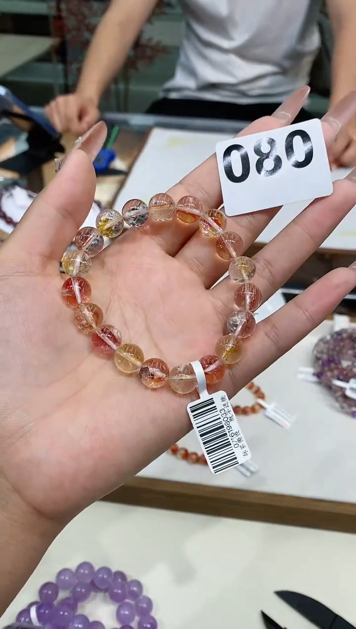 【闪购商品】水晶手串未镶嵌收藏级锦鲤胶花10mm080