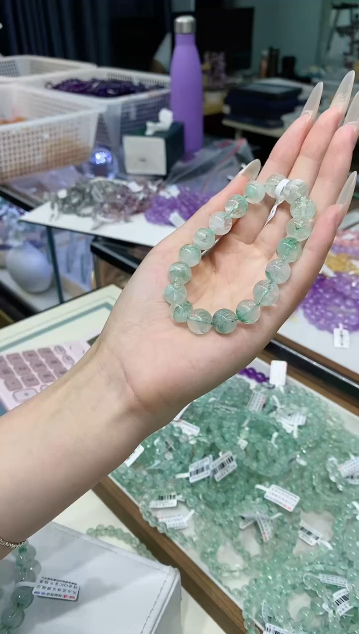 【闪购商品】水晶手串未镶嵌货号CL3989 翠幽灵 11m