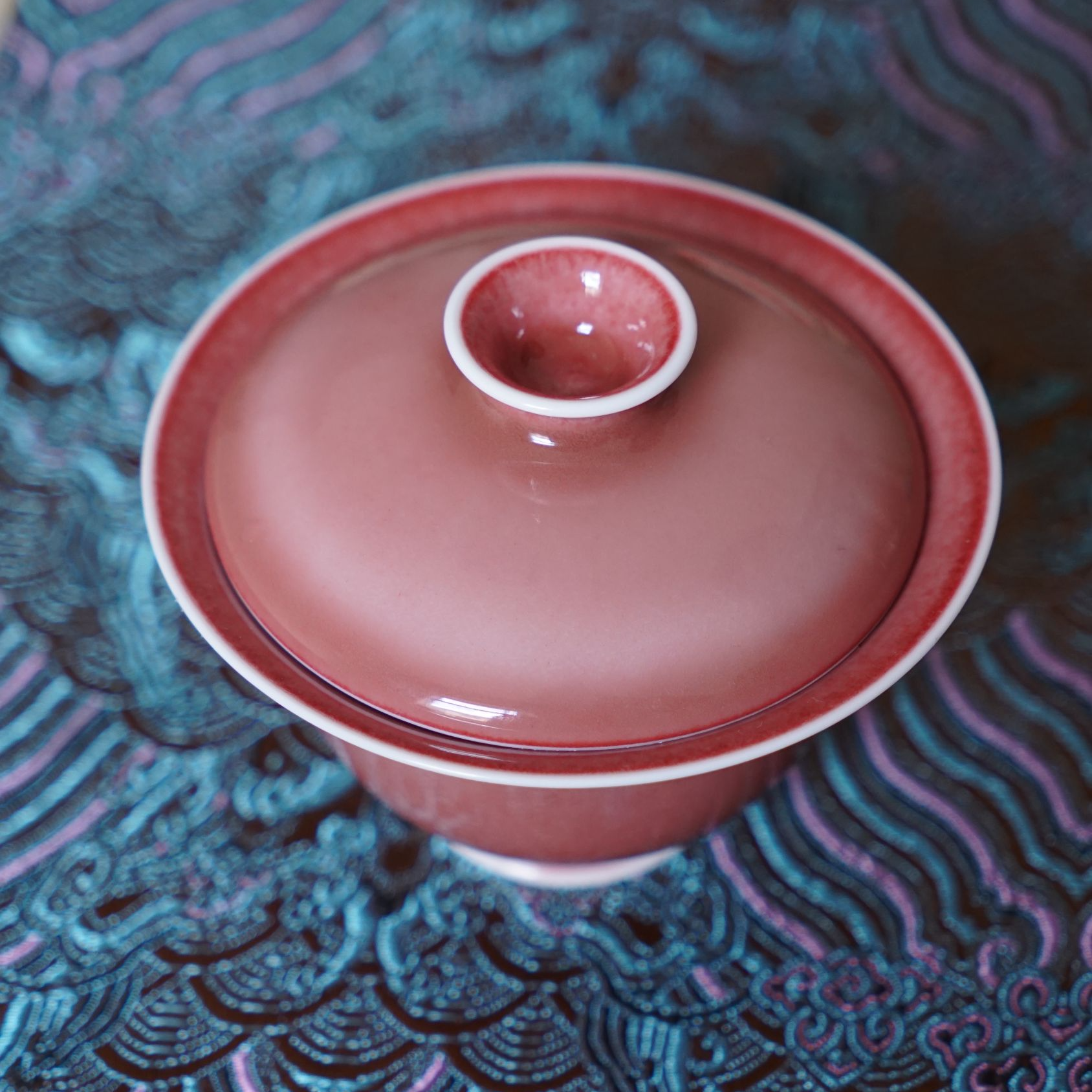 【澄观】-豇豆红盖碗