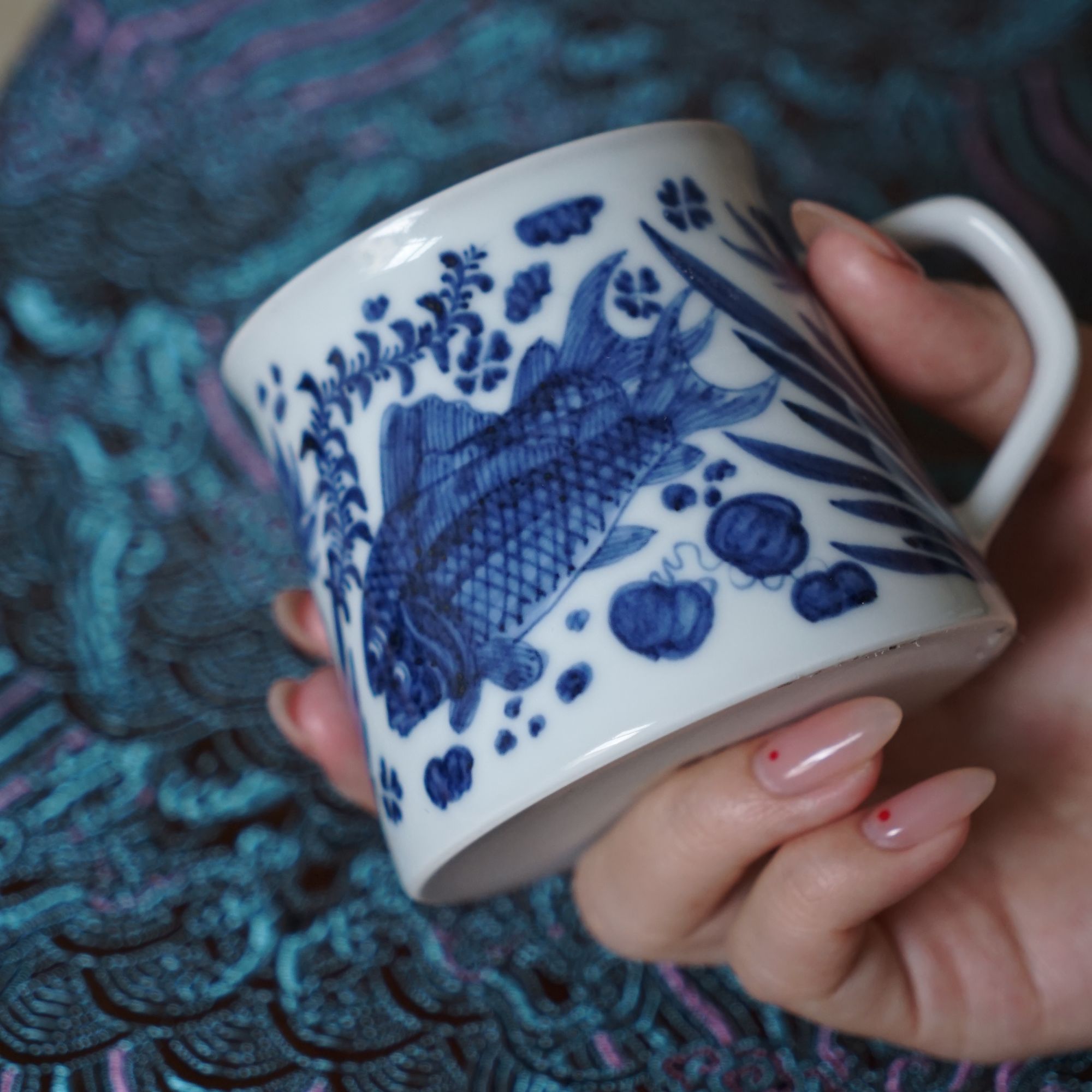 【澄观】-青花鱼藻马克杯