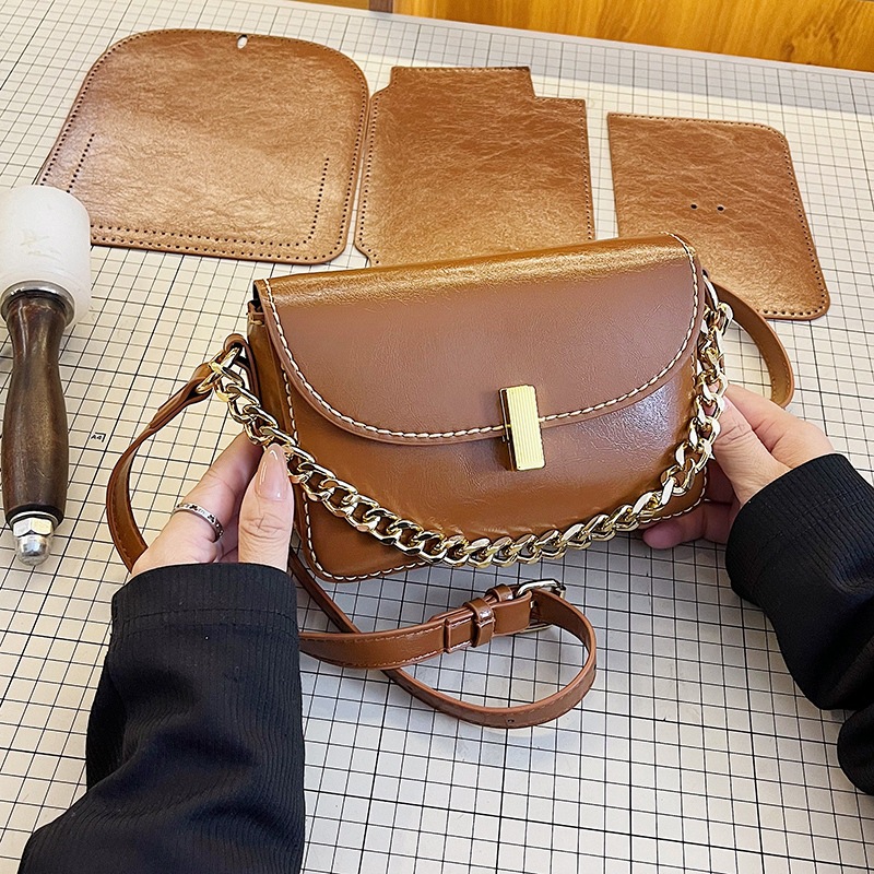 简约豆腐包diy手工编织包包自制材料包手缝小方包斜挎包送朋友潮