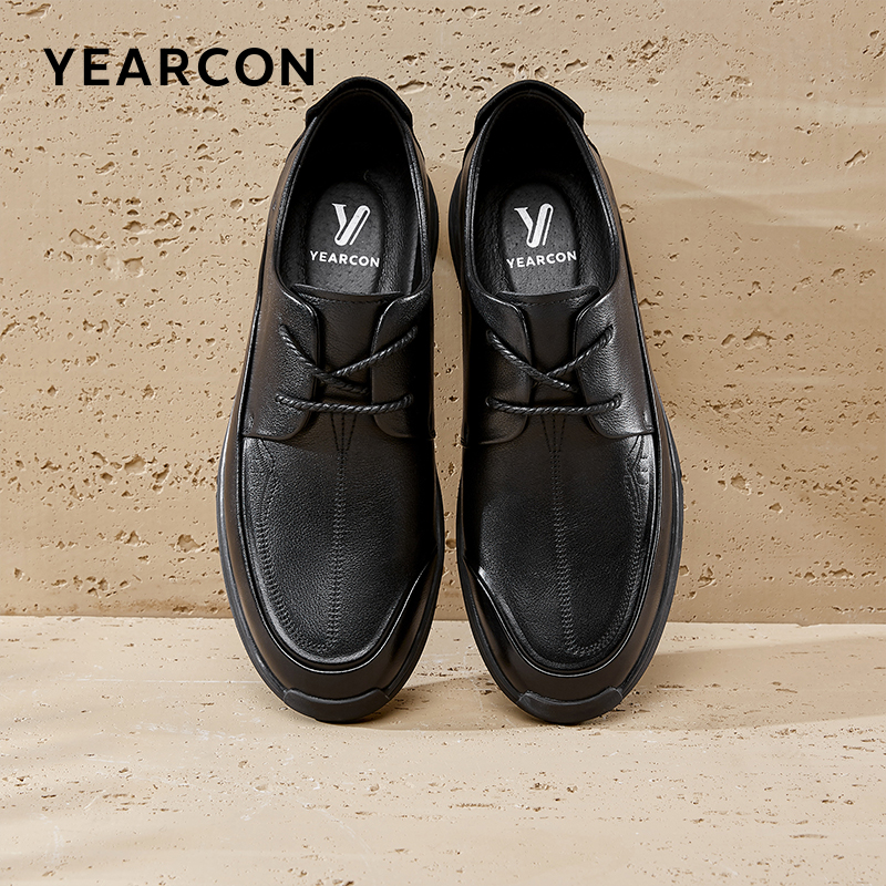YEARCON/意尔康YEARCON/意尔康男鞋时尚休闲系带皮鞋男软底96400W