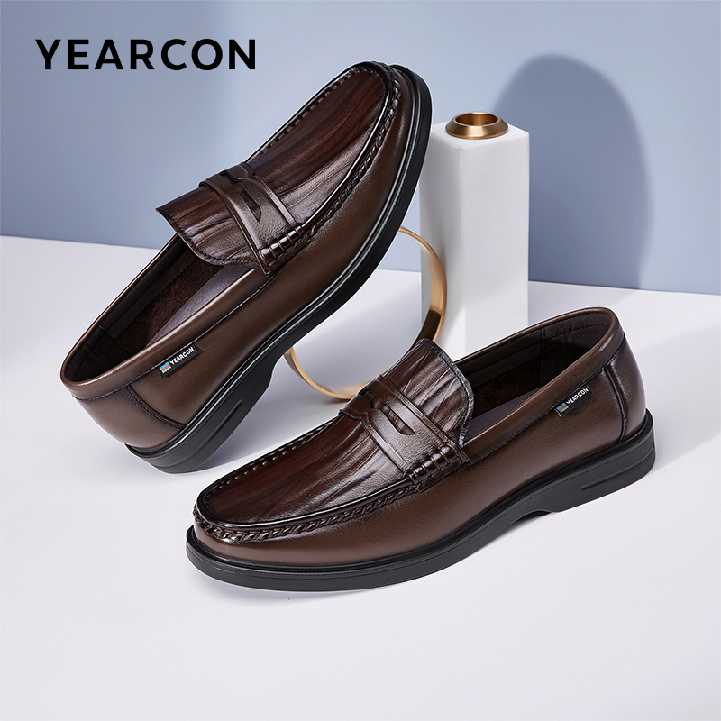 YEARCON/意尔康YEARCON/意尔康真皮软底商务乐福鞋一脚蹬96389W