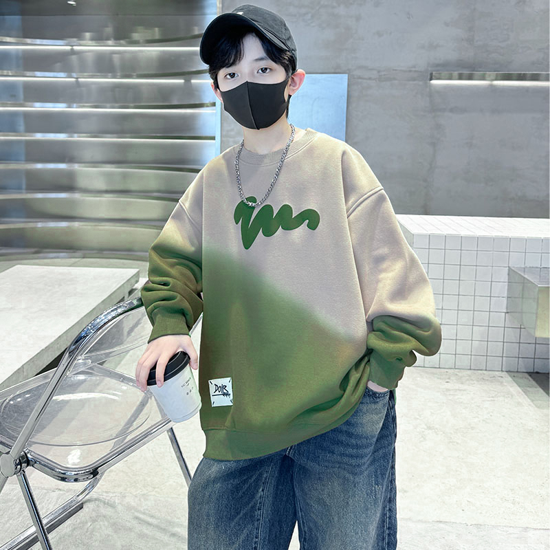 男童卫衣冬季中大童加绒冬装加厚2026新款儿童宽松休闲运动秋冬款