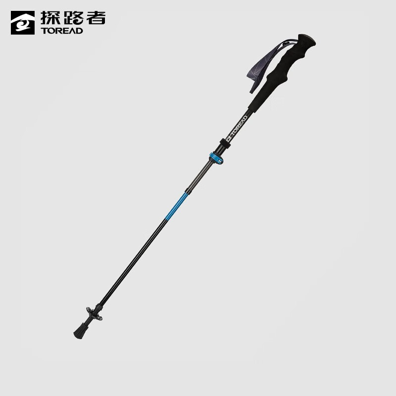 探路者便携可折叠碳纤维登山杖伸缩手杖TEKKBK90727
