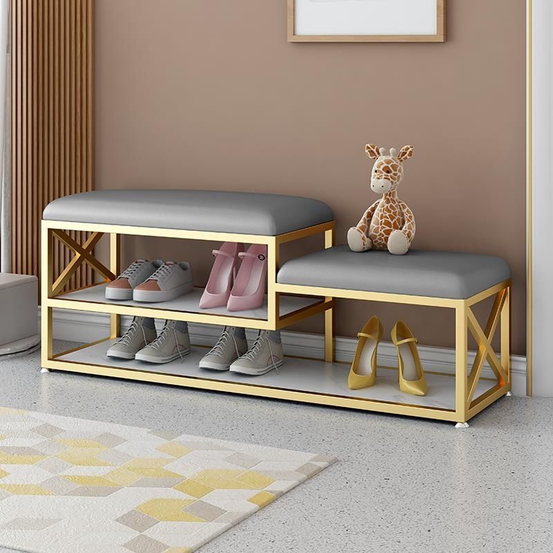 铁艺换鞋凳家用 门口 鞋柜换鞋凳一体卧室床尾凳长条凳衣帽间凳子