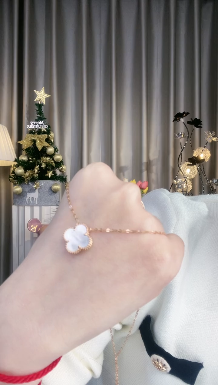 【闪购商品】贝壳（贝母）套链18K金镶嵌18K白贝母套链