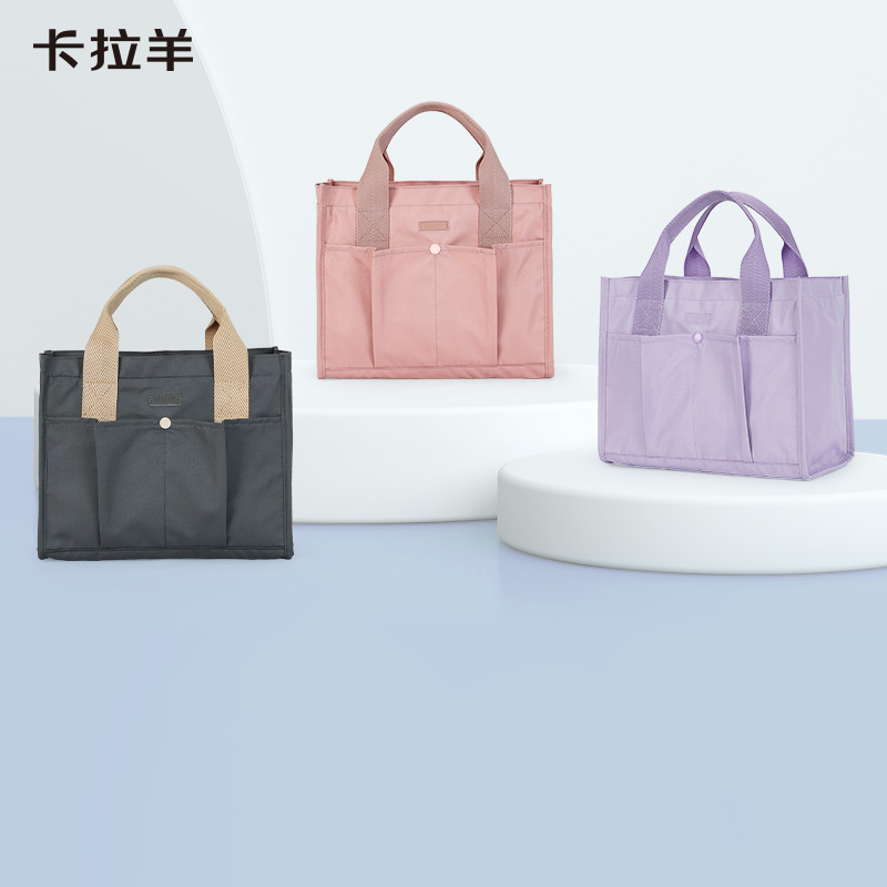 【保温饭盒袋】卡拉羊保温袋多隔层铝箔轻便饭盒袋便当袋CX0354车