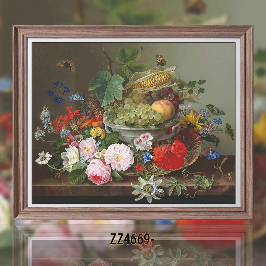 7象【ZZ4669-花果秋香】十字绣2024新款油画自己绣手工客厅卧室线