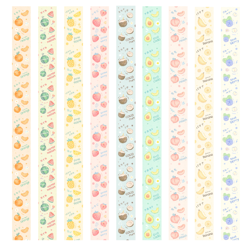 DB2【不带号】12个一套【水果单边线板系列】长条线板