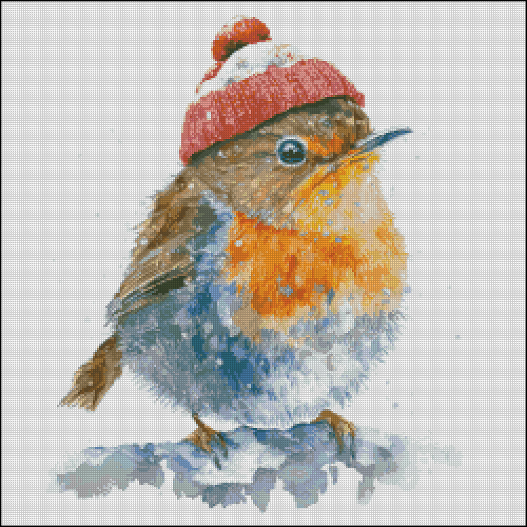 【ZZ5896-初雪枝头上的山雀】十字绣2024新款油画自己绣手工客厅