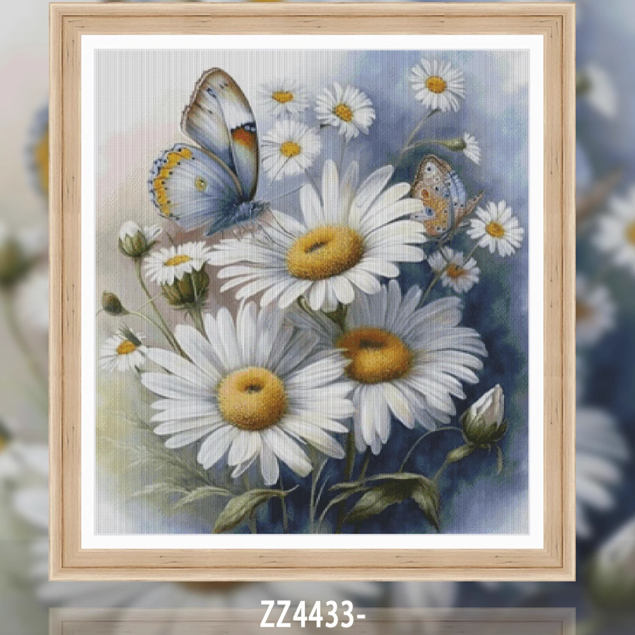 【ZZ4433-蝶舞雏菊】十字绣2023新款客厅卧室自己绣