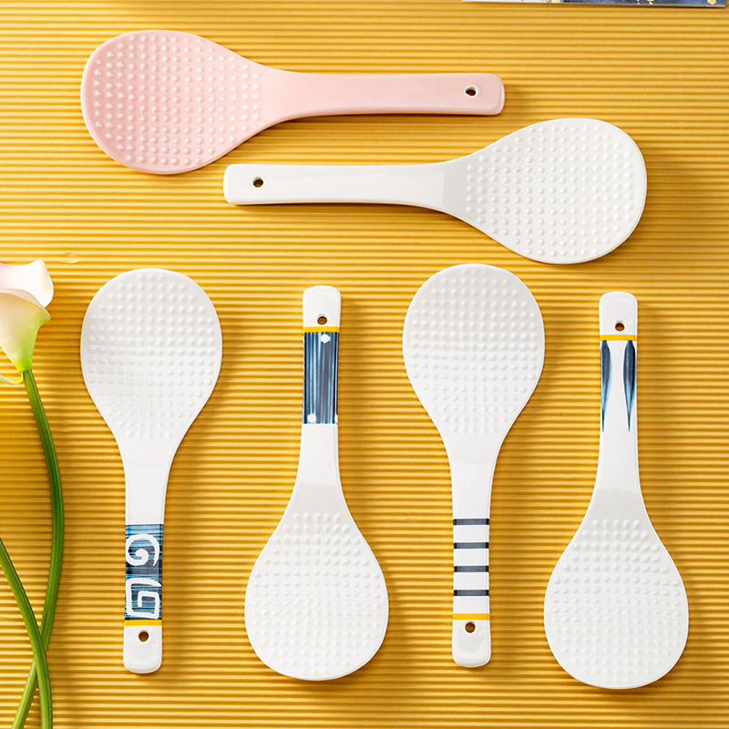 陶瓷饭勺家用耐高温饭勺打饭勺子不沾饭饭铲网红盛饭勺电饭煲饭勺