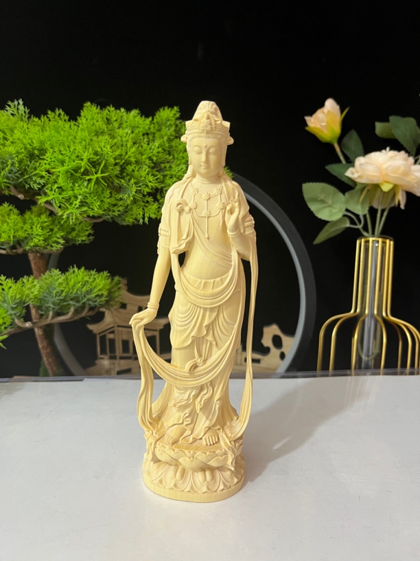 黄杨木大势至实木大势至木雕工艺品20/6