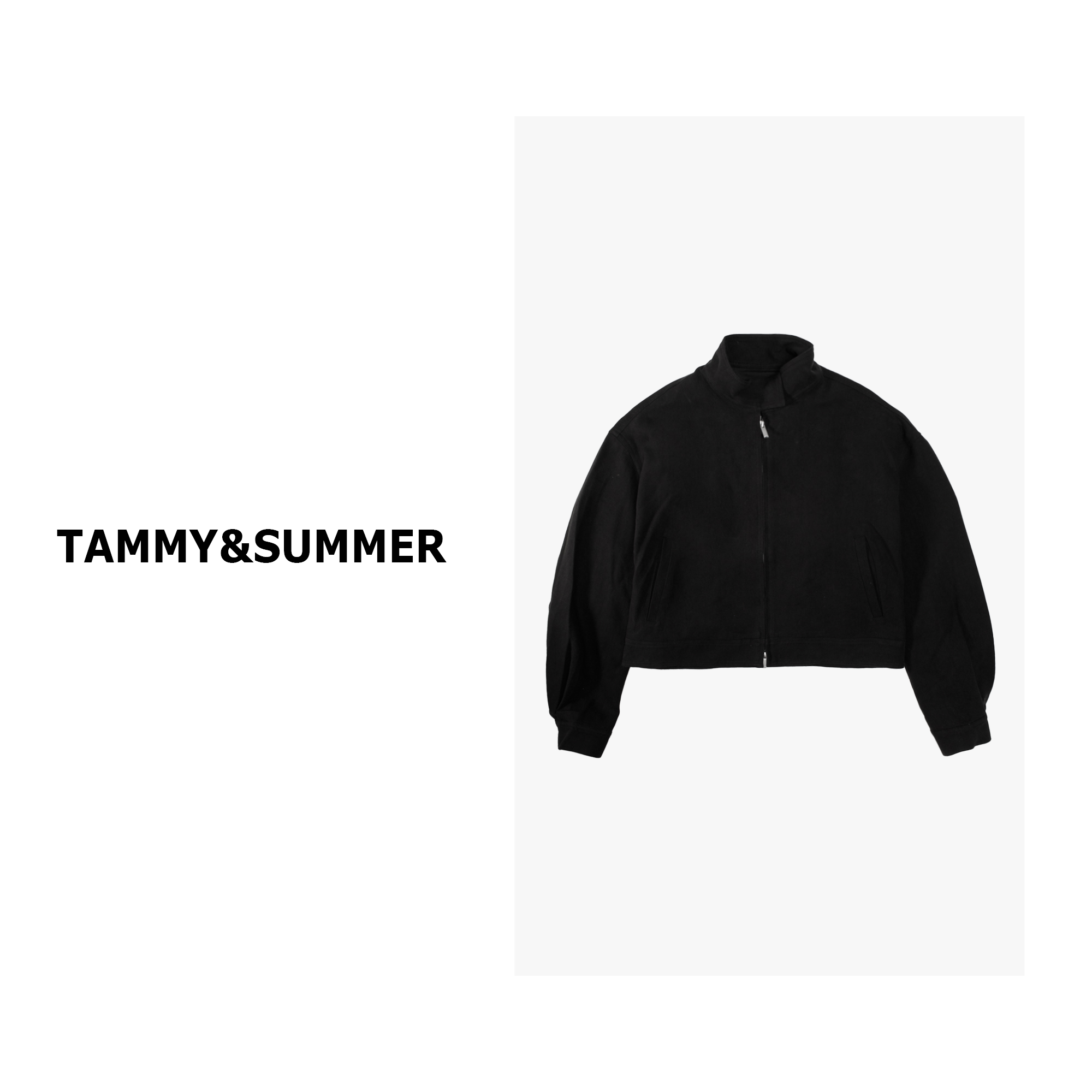 【Tammy&Summer】简约立领百搭纯色拉链外套短款长袖上衣24C030