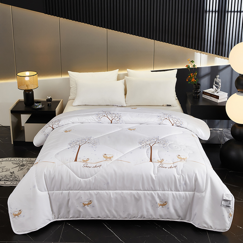 2024新款黑金系列100%羊毛被200*230cm冬恋