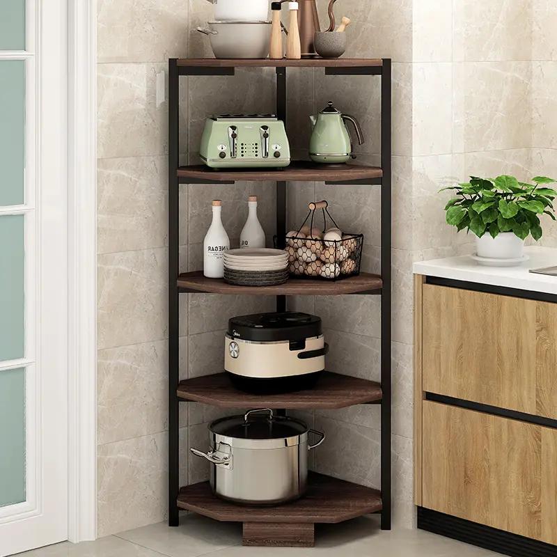 厨房落地置物架转角柜三角架收纳分层架客厅角落柜墙角柜子储物架