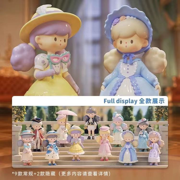 正版molinta爆米花妹妹7代梦回洛可可摆件公仔新品女孩公主风