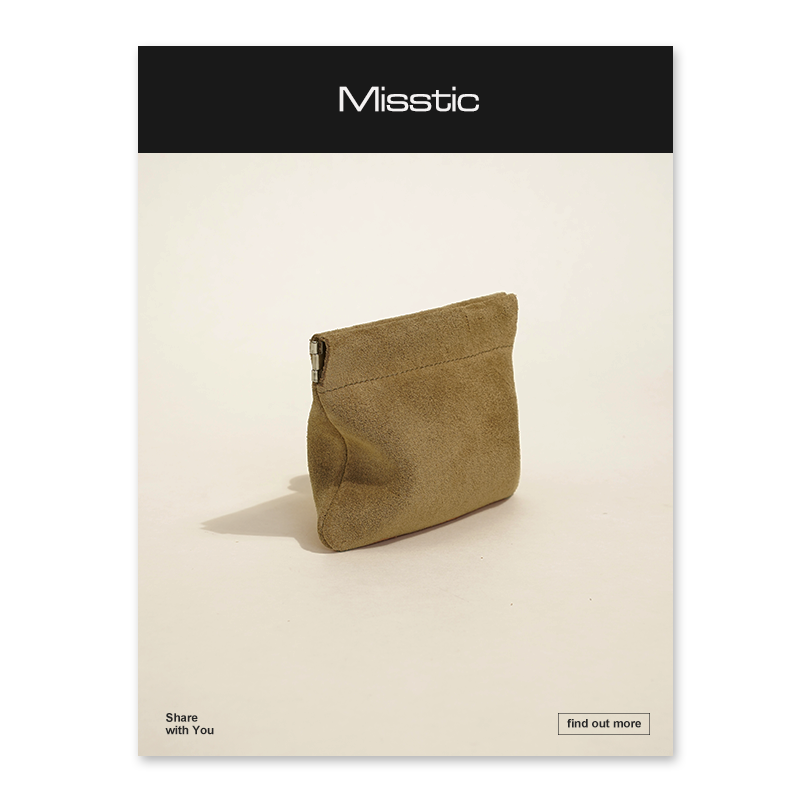 Misstic 炒软糯！复古磨砂牛皮简约超薄零钱包口红包卡包钥匙包女