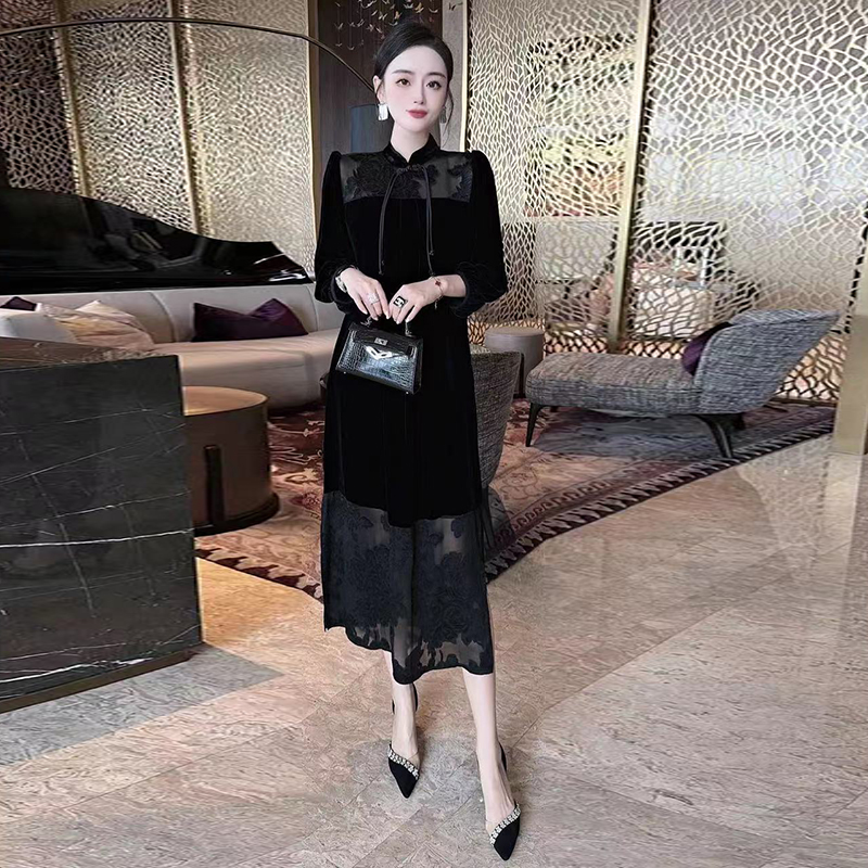 新中式国风裙子显瘦气质连衣裙T0645