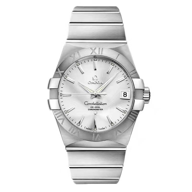 99新 Omega/欧米茄 欧米茄星座系列35mm白钢条丁款男士机械腕