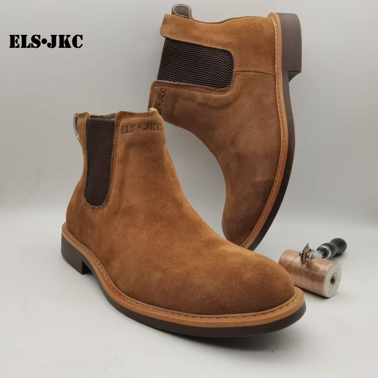 ELS•JKC品牌，男士俄款切尔西靴