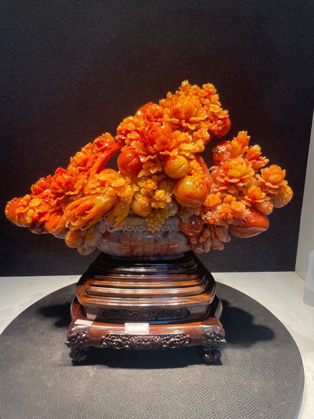 寿山石山水田黄印章印摆件貔貅手把件石雕工艺品入门玄关奇石花兰