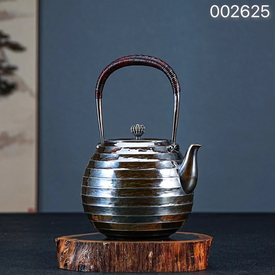 【半山工坊】日式螺纹复古家用纯手工999烧水壶煮茶壶