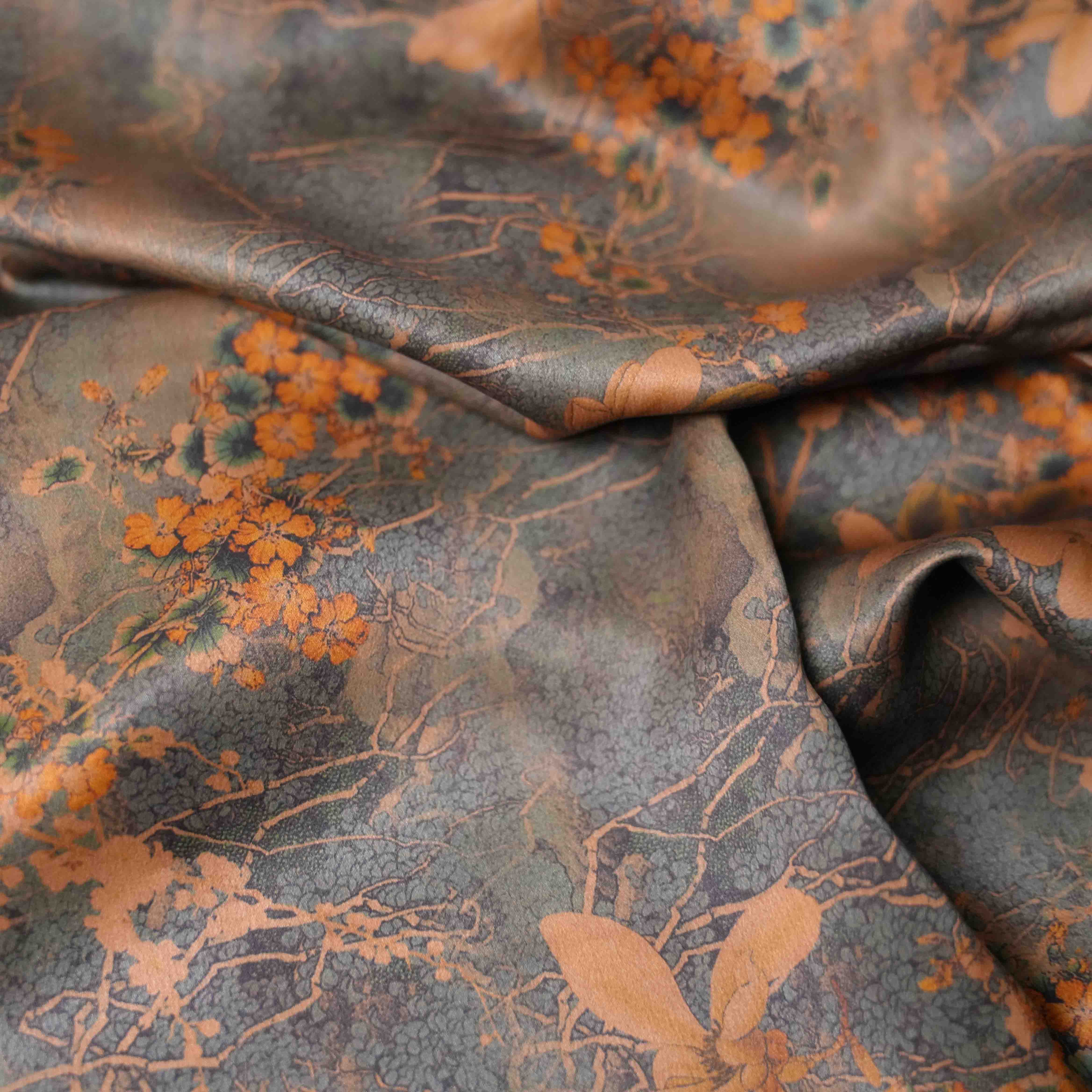 非遗传承人系列 素绉缎 香云纱丝巾180*50