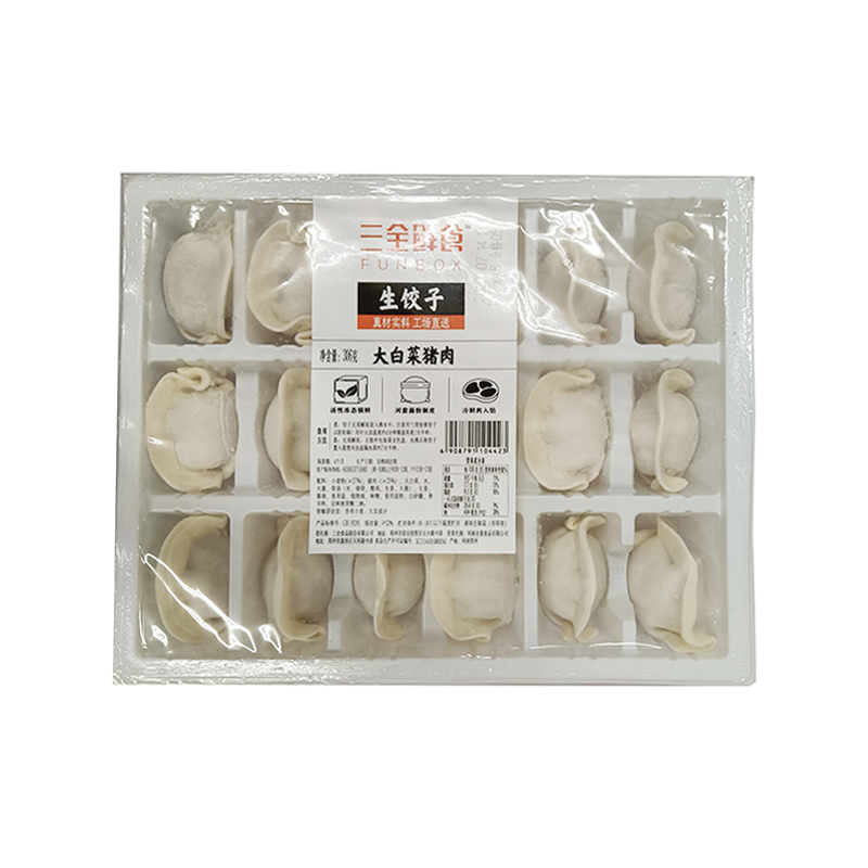 三全鲜食白菜猪肉生饺子306g