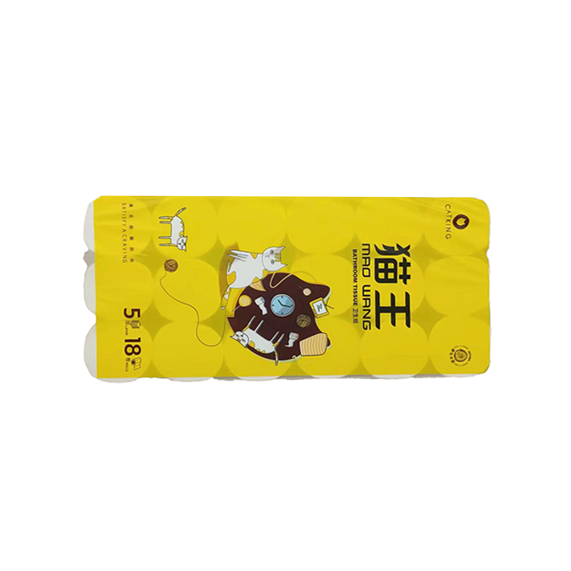 猫王淳韧短卷卫生纸18卷2500g