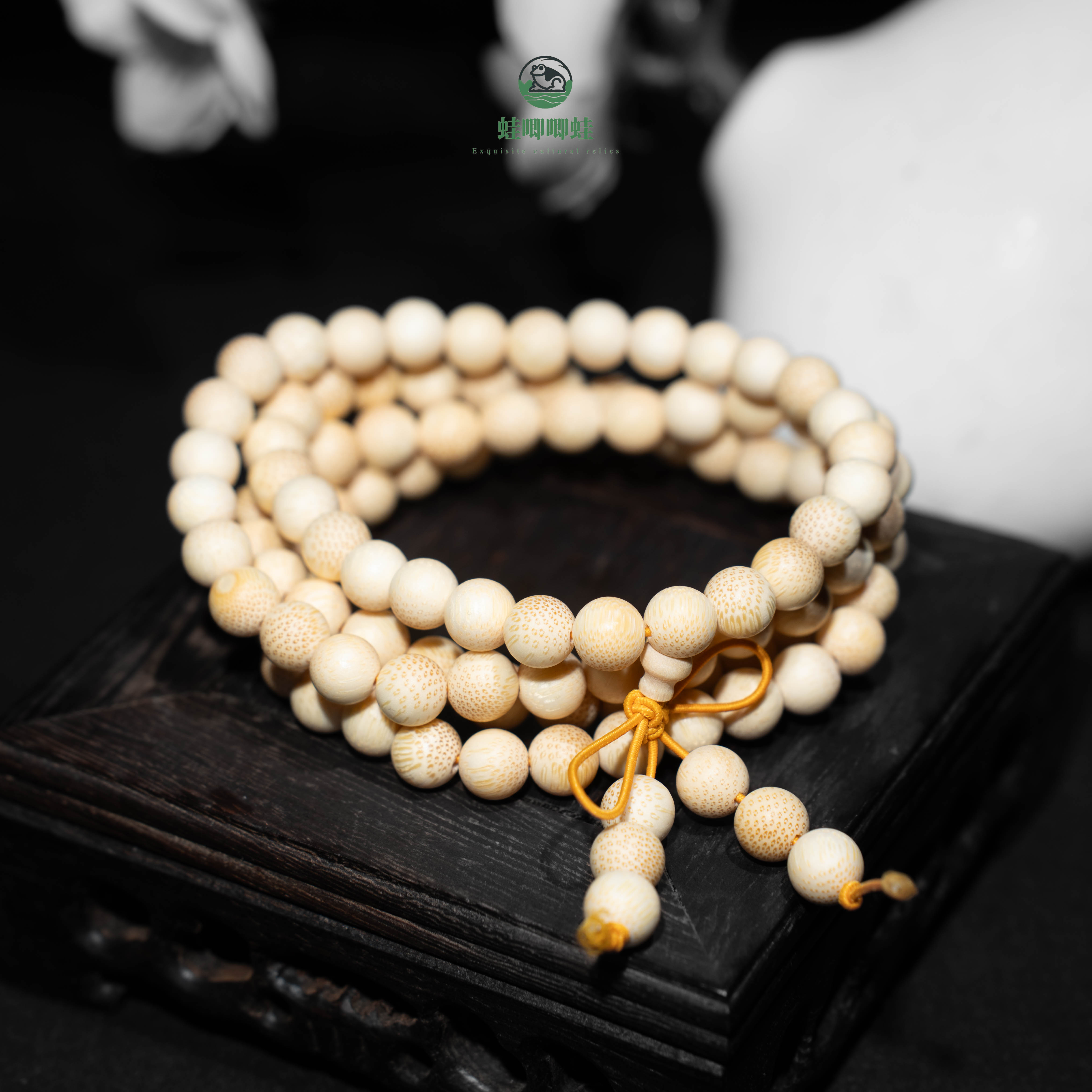 新国风108颗实心玉竹手把件