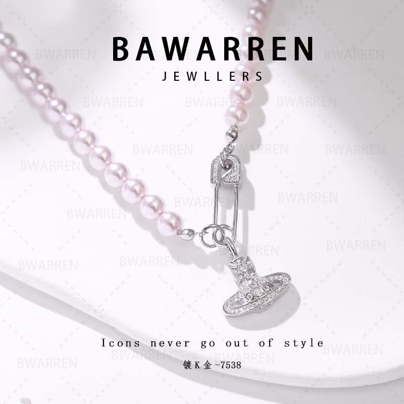 合金项链 Bawarren合金项链 7538-土星轻奢时尚百搭项链