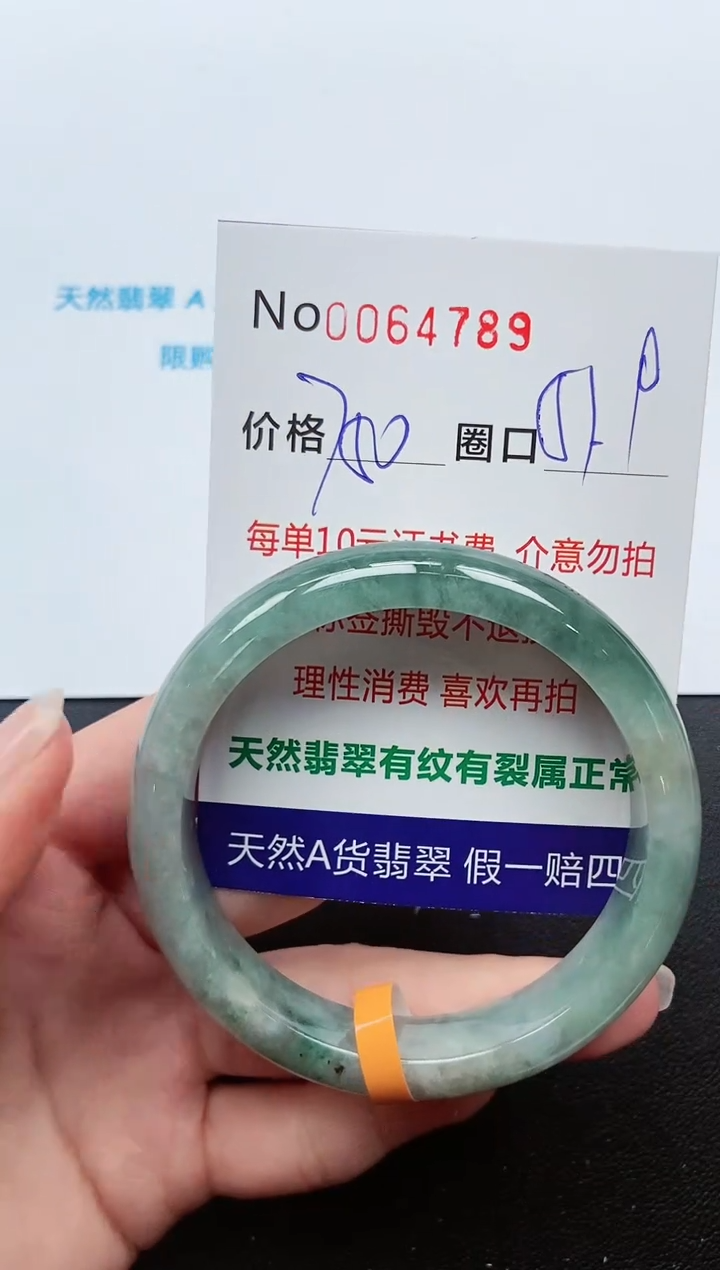 【闪购商品】翡翠手镯未镶嵌手镯0064789