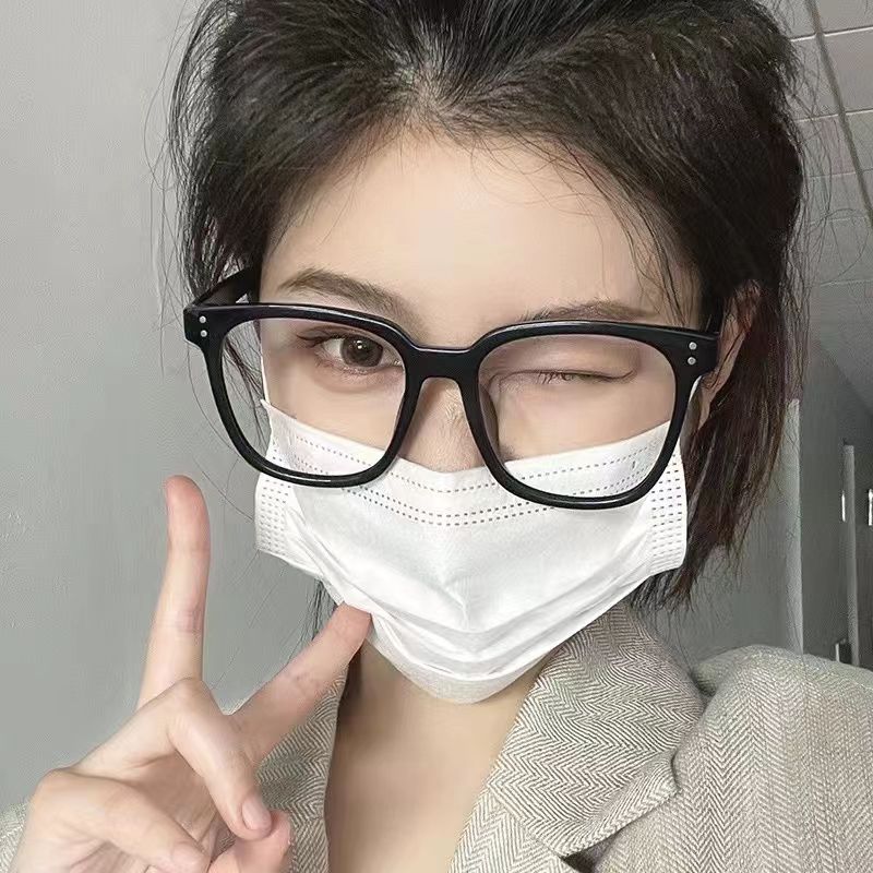 黑框近视眼镜女可配度数眼睛框镜架防蓝光男框素颜神器大脸显脸小