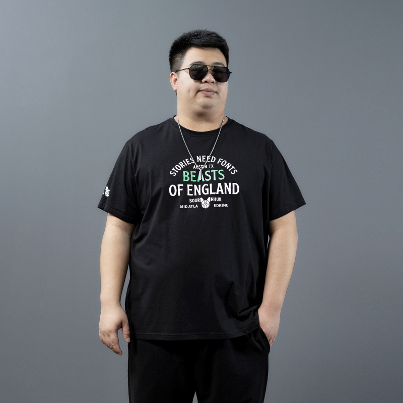 LIUGEJIA/六个加潮牌男生男装男士200-420斤短袖夏季宽松半袖t恤
