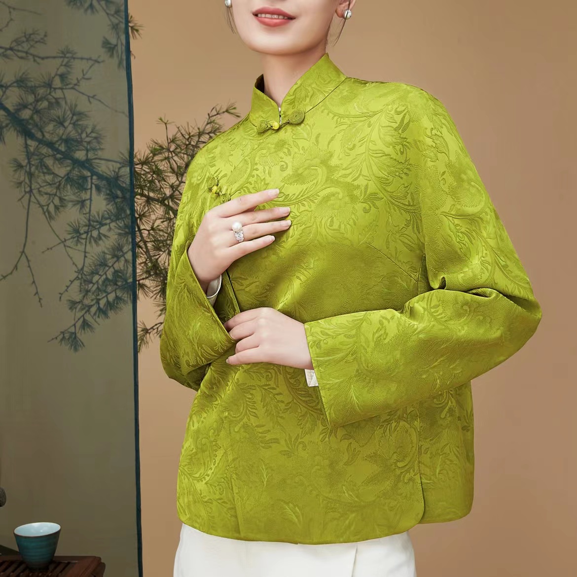 懿菲  新中式上衣  曲韵素然  YF24313104