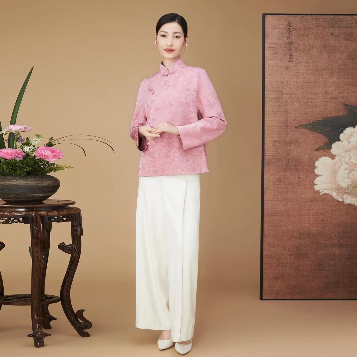 懿菲  新中式上衣  曲韵素然  YF24313104