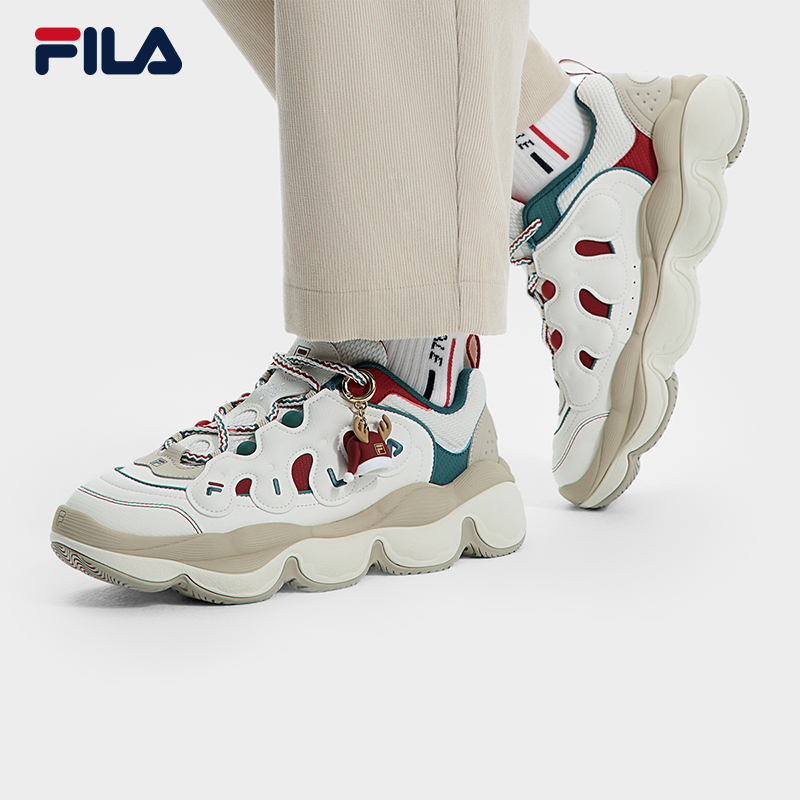 Fila/斐乐男鞋【豌豆鞋圣诞版】秋冬休闲时尚艺术老爹鞋F12M511109F
