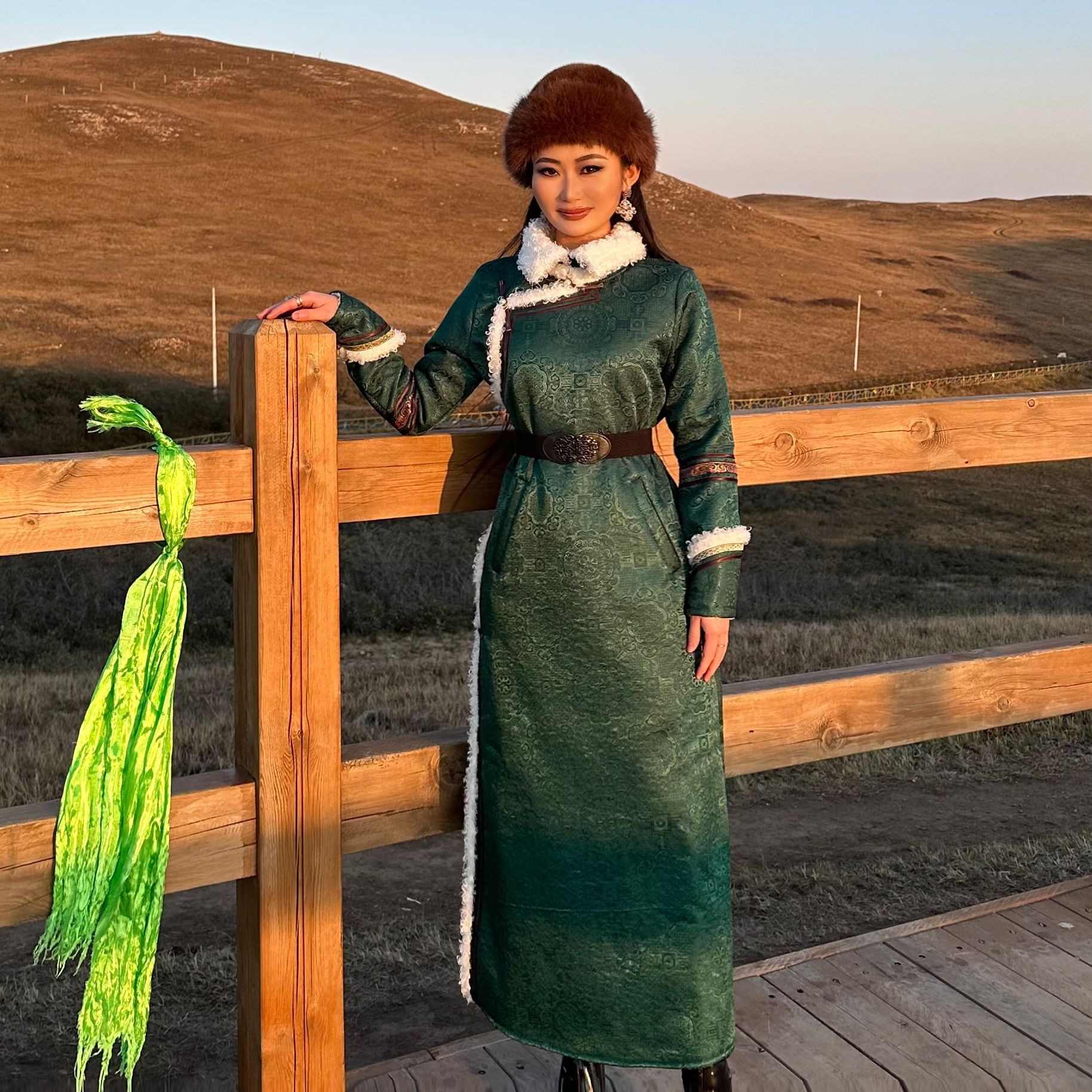 Adiya brand秋冬蒙古袍保暖长棉衣民族风棉袄D1棉服大衣外套