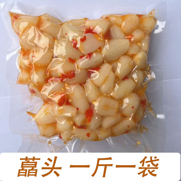 【1斤/袋】酸辣藠头500g一袋包装新鲜剁椒教头开胃下饭老坛泡菜