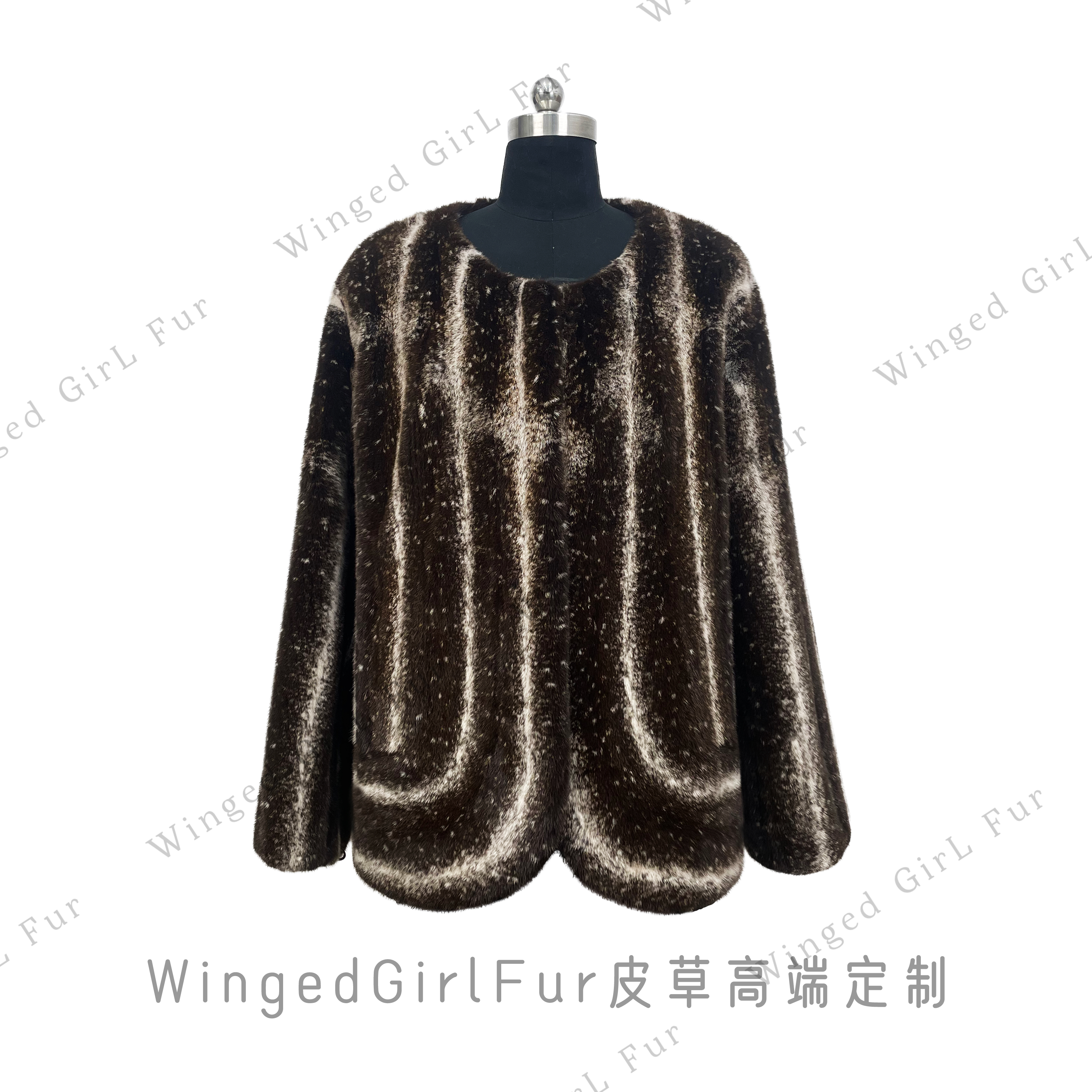 2024新款貂皮大衣短款皮草外套女进口水貂整貂母貂皮