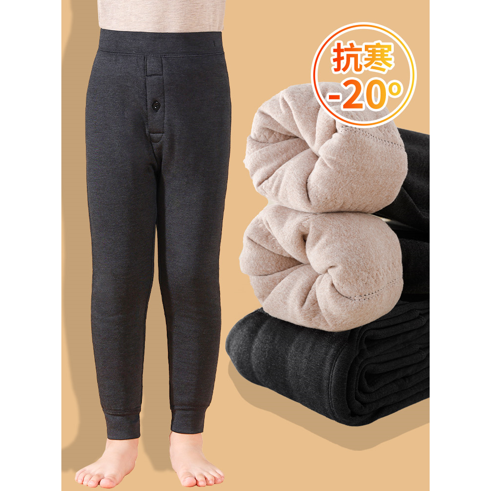 男童校服神器棉裤冬季内穿儿童加绒打底秋裤大童保暖羊毛内胆裤子
