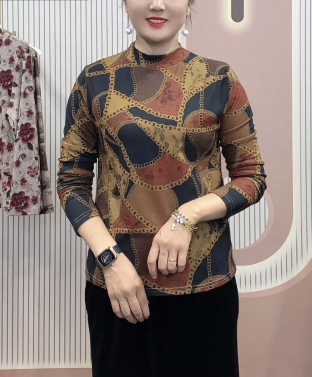 2024秋季新款长袖半高领小衫洋气时尚百搭款上衣1218