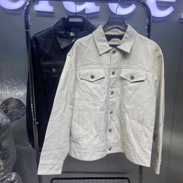 F03<MM>男款休闲潮流翻领经典皮衣外套