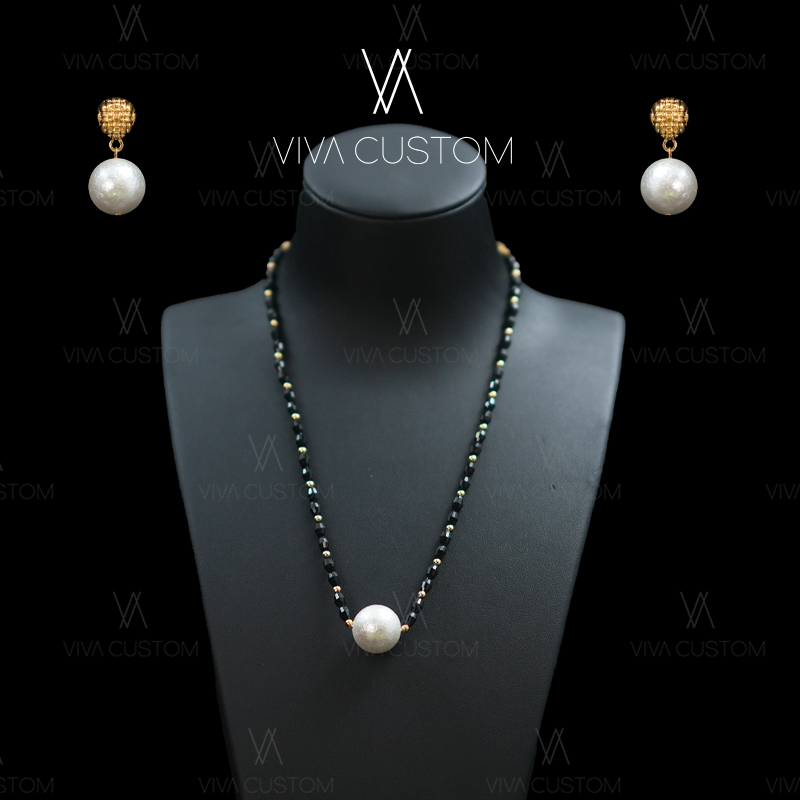 铜合金耳饰 珠华旧梦系列 法式气质高级感棉花珠珠套装Y