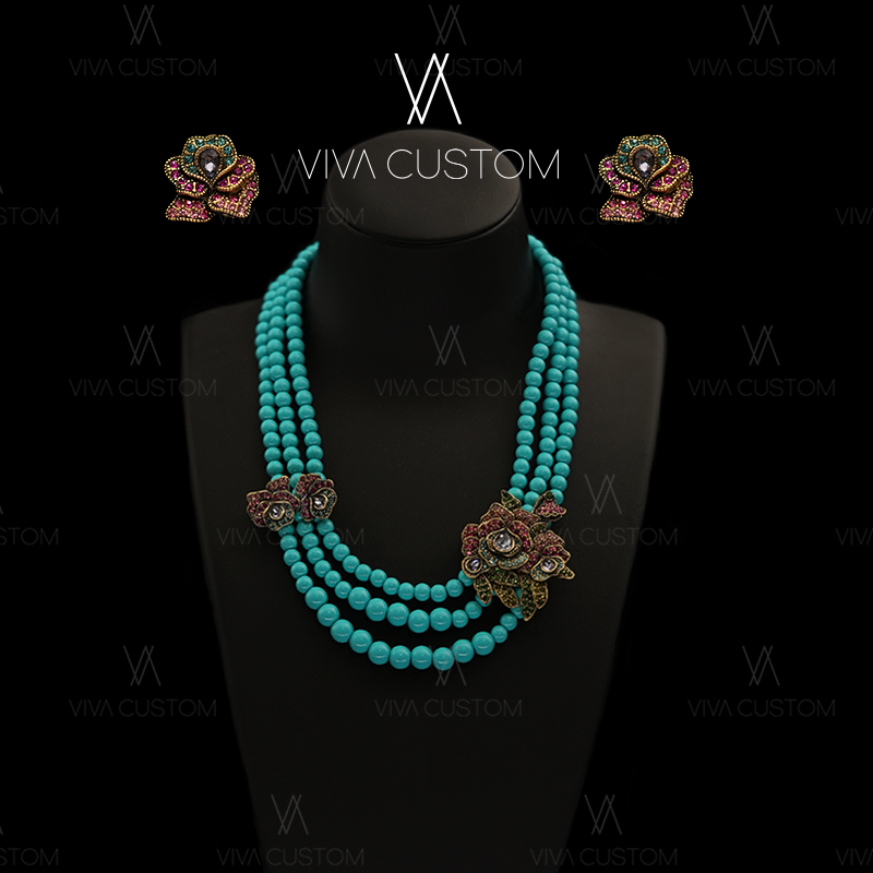 合金合成锆石项链 (HD系列)深海奇遇亚特兰蒂斯花朵套装