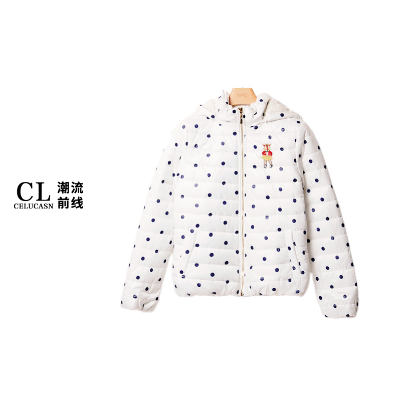M5VBH036#韩系碎花连帽棉服外套冬季新款超好看小个子棉衣棉秋