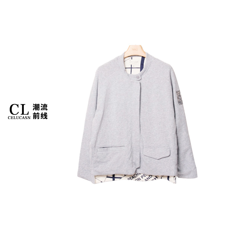 K6BBZ100#秋冬季保暖防风简约风针织外套