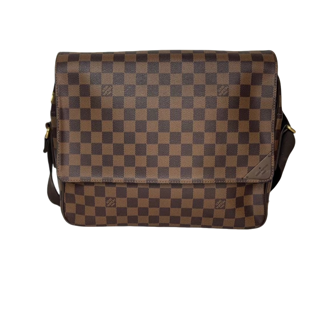95新 LouisVuitton/路易威登 LV/经典粽棋盘格翻盖邮差包（799220）